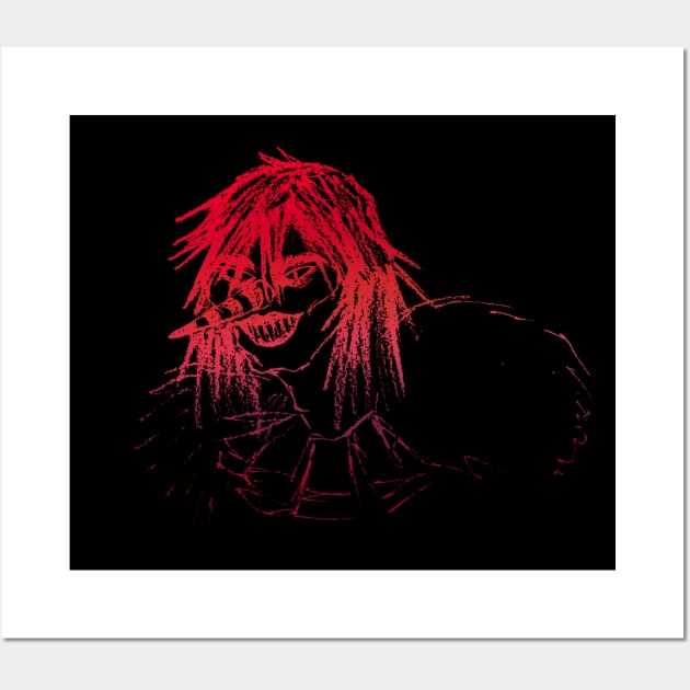 Laughing Jack the Clown Creepypasta Fanart Wall Art by kuraimochi